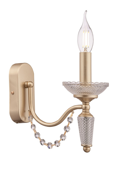 Настенный светильник (бра) 1*E14 40Вт Золото IP20 Zoe FR2009WL-01G Freya