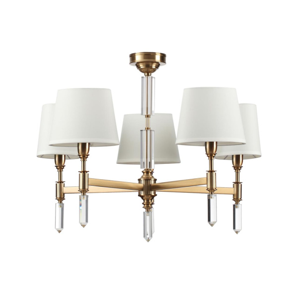 Люстра E14 5*40W LONDON бронзовый/белый/ткань ODEON LIGHT