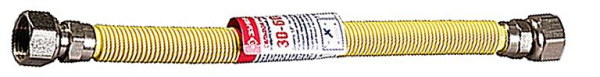 Подводка-сильфон для газа, растяжная, нержавеющая сталь, г/г 1/2" - 1-2м ЗУБР