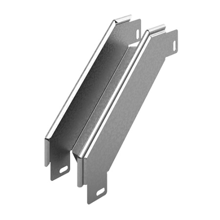Угловой соединитель внешний к лотку УЛ 500х100, толщ. 1,2 мм, гор. цинк Ostec