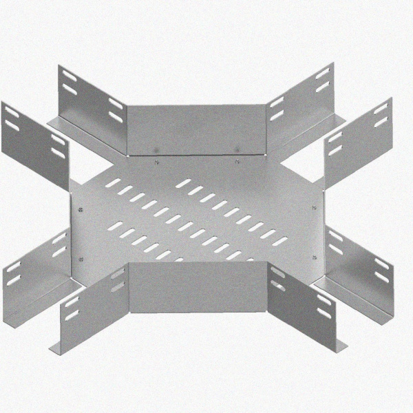 Лоток крестообразный перфорированный КМ 100х50 УХЛ1, оцинкованный лист S1,5