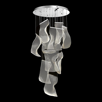 Светильник подвесной Хром/Прозрачный LED 10*10Вт 3000К WE451.10.103 WERTMARK