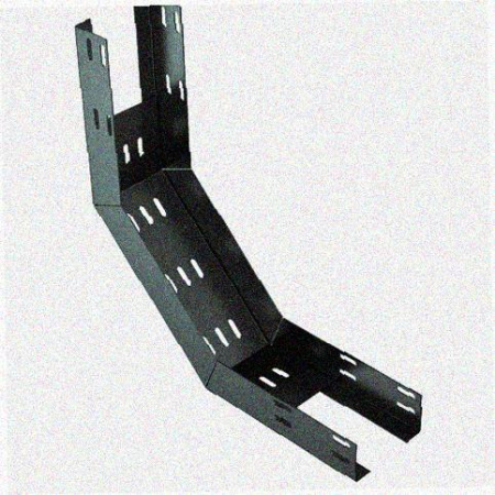 Лоток перфорированный КП 200х80-90 УХЛ1 для поворота трассы вверх на 90, оцинкованный лист S1,0