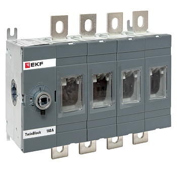 Рубильник 160A 4П без рукоятки управления TwinBlock EKF