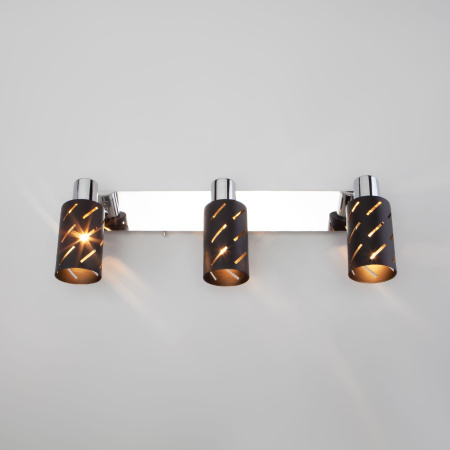 Настенный светильник 3*E14 40Вт черный IP20 (20090/3 черный / хром) Eurosvet