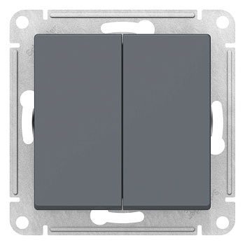 ATLASDESIGN 2-клавишный ПЕРЕКЛЮЧАТЕЛЬ, перекрестный, 2 x сх. 7, 10АХ, механизм, ГРИФЕЛЬ Schneider Electric