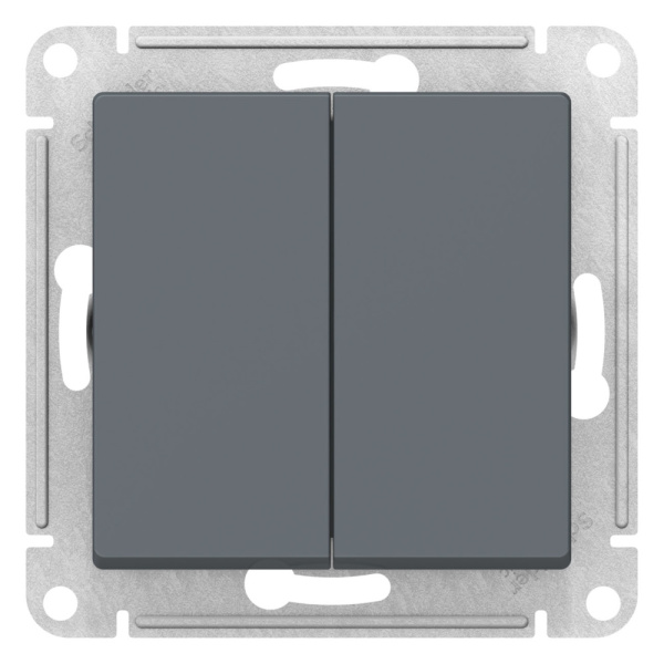 ATLASDESIGN 2-клавишный ПЕРЕКЛЮЧАТЕЛЬ, перекрестный, 2 x сх. 7, 10АХ, механизм, ГРИФЕЛЬ Schneider Electric