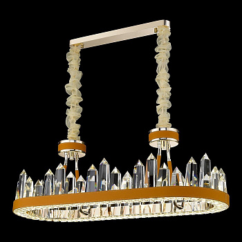 Люстра подвесная Абрикосовый, Хром/Прозрачный LED 1*110Вт 4000К WE456.09.303 WERTMARK