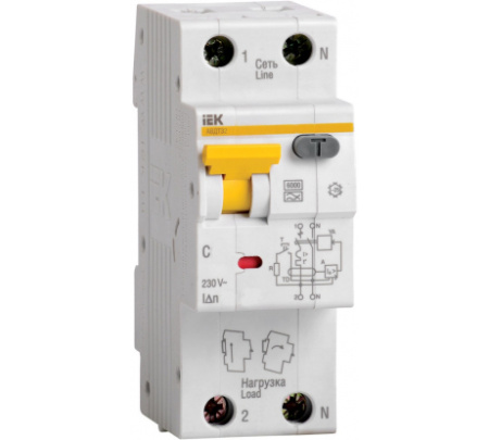Дифференциальный автоматический выключатель АВДТ АВДТ32 20А С IEK