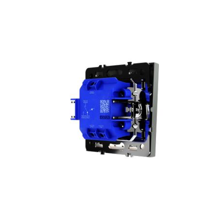 Проходной переключатель встраиваемый Voltum S70 одноклавишный с подсветкой 10А, (титан)
