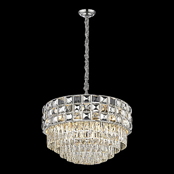 Люстра подвесная Хром/Прозрачный E14 16*40Вт WE133.16.103 WERTMARK