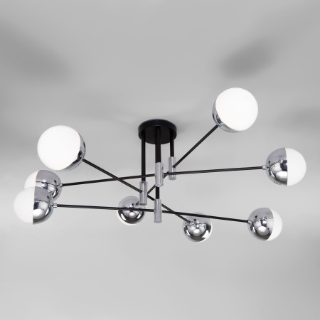 Потолочная люстра в стиле лофт 8*E27 60Вт хром IP20 Nuvola (70129/8 хром) Eurosvet