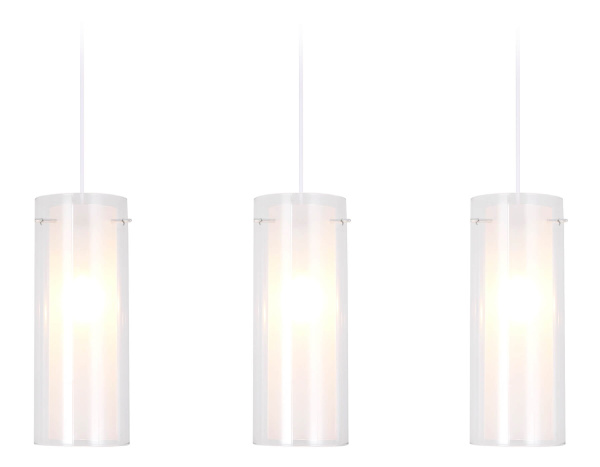 Подвесной светильник TR3675/3 CH/CL/FR хром/прозрачный/белый матовый E14/3 max 40W 640*110*900 Ambrella Light