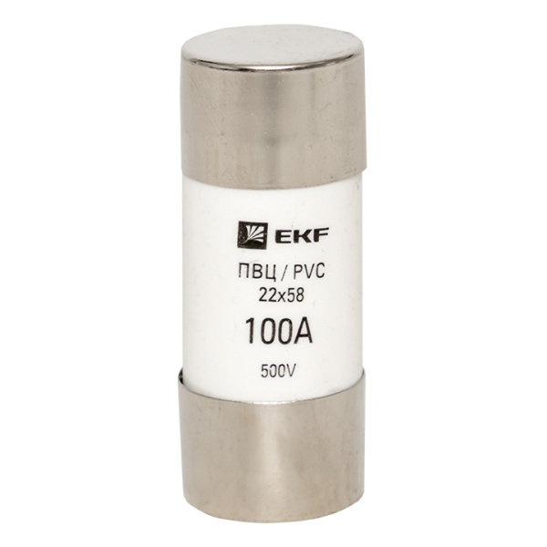 Плавкая вставка цилиндрическая ПВЦ (22х58) 100А PROxima EKF Плавкая вставка цилиндрическая ПВЦ (22х58) 100А PROxima EKF