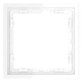 Рамка пластиковая Voltum S70 на 1 пост, (белый глянцевый)