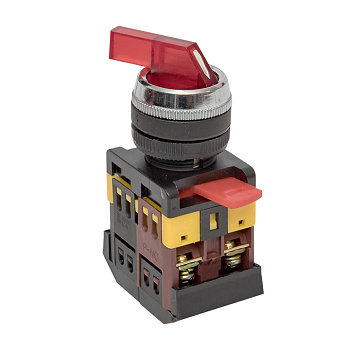 Переключатель ANLC-22 3P красный с подсветкой 220В NO+NC PROxima EKF