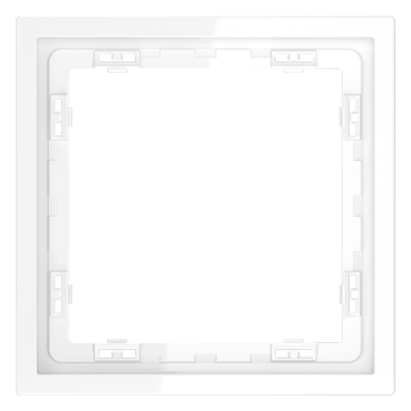 Рамка пластиковая Voltum S70 на 1 пост, (белый глянцевый)