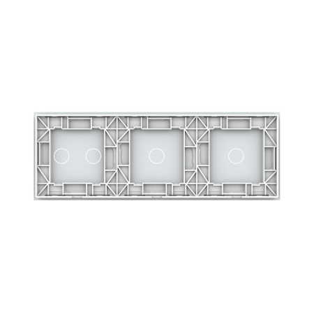 Панель тройная: 1 выключатель + 1 выключатель + 2 выключателя Белая Livolo