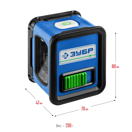 КРЕСТ зеленый нивелир лазерный ЗУБР