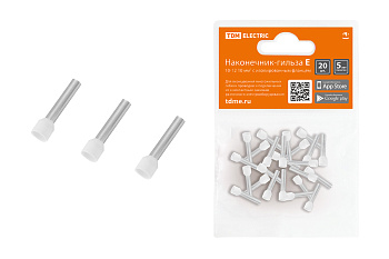 Наконечник-гильза Е7508 0,75мм2 с изолированным фланцем (20шт) TDM Наконечник-гильза Е7508 0,75мм2 с изолированным фланцем (20шт) TDM