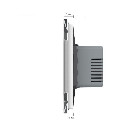 Терморегулятор пола 16А, сенсорное управление, датчик воздуха, 1 пост, цвет белый Livolo