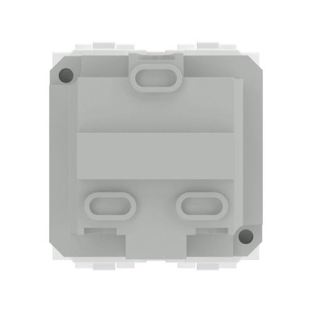 Электрическая розетка с заземлением, со шторками, белая, 2мод. DKC