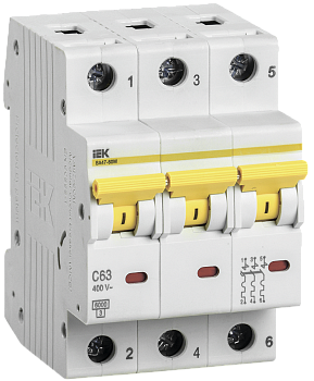 Выключатель автоматический ВА МОД ВА47-60M 3П 63А 6кА С IEK