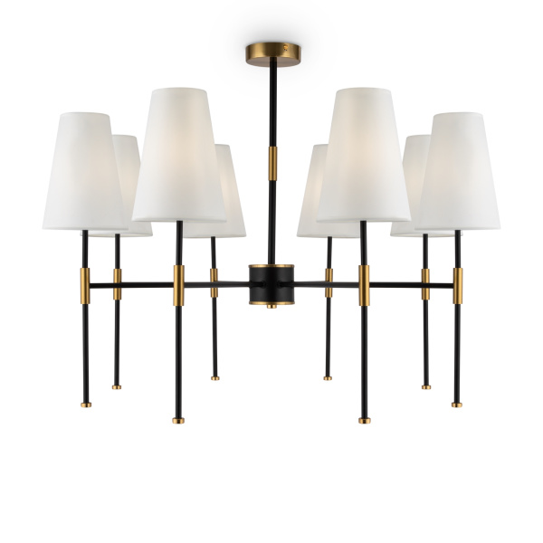 Люстра 8*E14 40Вт Черный и Латунь IP20 Tida FR5196PL-08BBS Freya