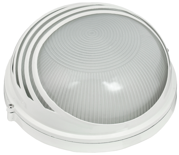 Светильник НПП1107 круг ресничка 100Вт IP54 белый IEK