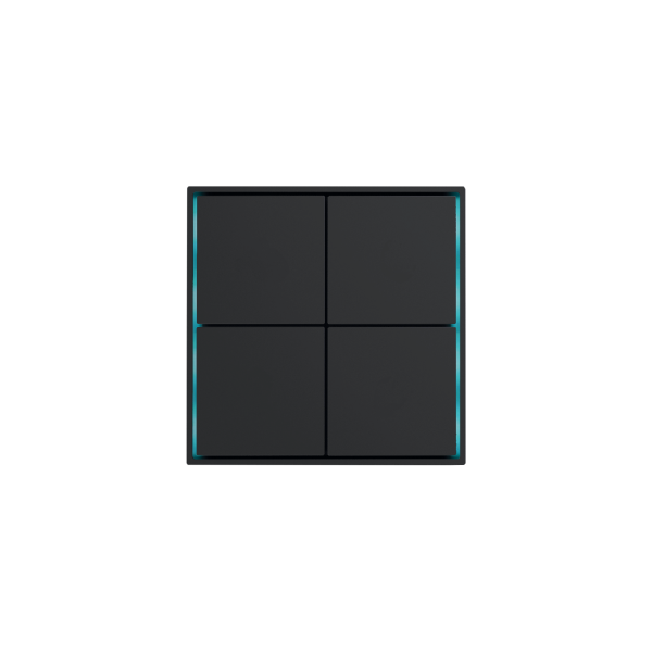 Donel Сенсорный кнопочный модуль KNX, 4/8 группы, черная черепаха. Серия устройств: DKNX