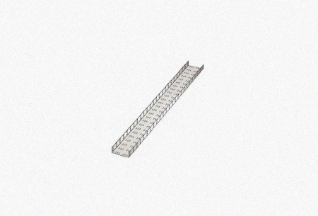 Лоток замковый перфорированный ЛМЗ 200х65х1000 УХЛ1, оцинкованный лист, S1,5
