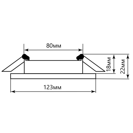 Светильник встр. с белой LED подсветкой 4000К Feron CD4045 потолочный GX53 без лампы, серый, хром
