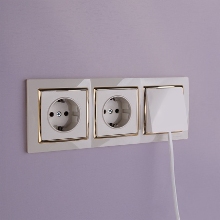 Встраиваемые механизмы вывод кабеля СУ 1-м . слоновая кость IP20 Werkel