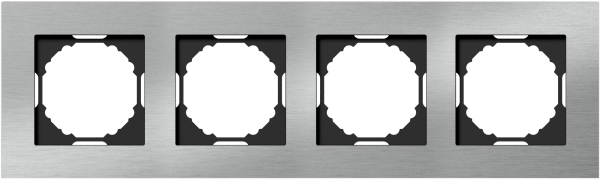 Donel A07 Natural Серебристый Алюминий рамка 4-я, серия DB