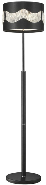 Торшер Хром, Черный/Черный, Прозрачный E27 3*40Вт WE349.03.025 WERTMARK