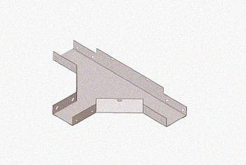 Лоток тройниковый глухой ОТГ 200х100 У3, окрашенный, S1,0
