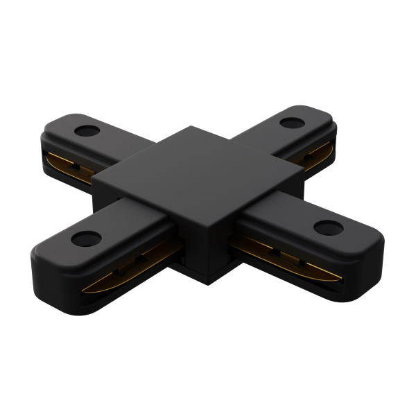 09-127 Коннектор Х-образный, однофазный, для накладного/подвесного шинопровода, IP20, 105х105х18мм, чёрный, пластик Apeyron