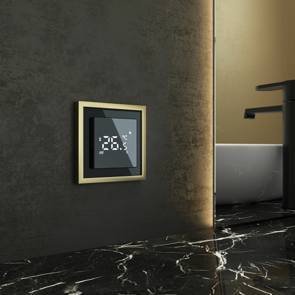 Baguette Рамка на 1 пост (черный/латунь) Werkel