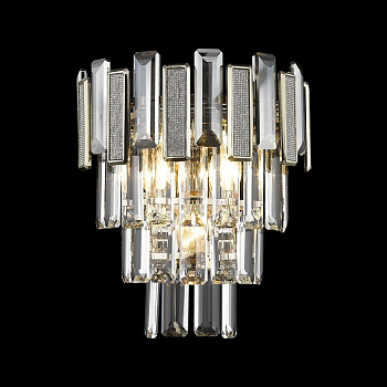 Бра Кофейное золото/Прозрачный E14 3*40Вт WE131.03.301 WERTMARK