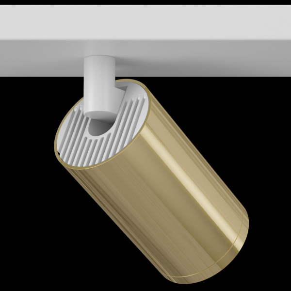 Потолочный светильник 2*GU10 10Вт Белый с Золотом IP20 FOCUS S C051CL-2WG Technical