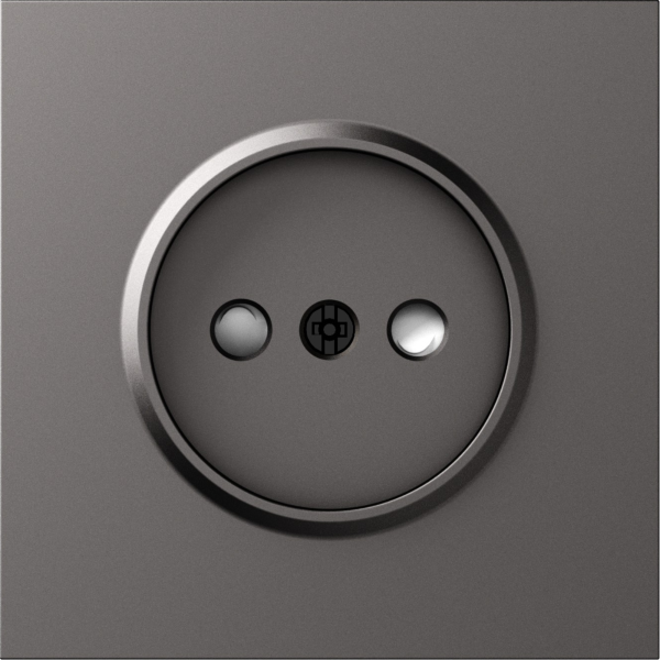 Donel S08 матовый титан накладка для розетки без заземления, со шторками 16A 250 В~,серия DB