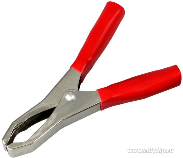 Зажим крокодил 50А 98мм красный REXANT