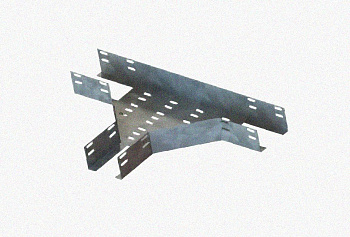 Лоток тройниковый перфорированный ОТ 400х80 УТ1,5, оцинкованный лист S1,5