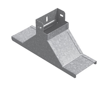 Крышка-ответвитель вертикальный к лотку 150х100, толщ. 1,0 мм, гор. цинк Ostec