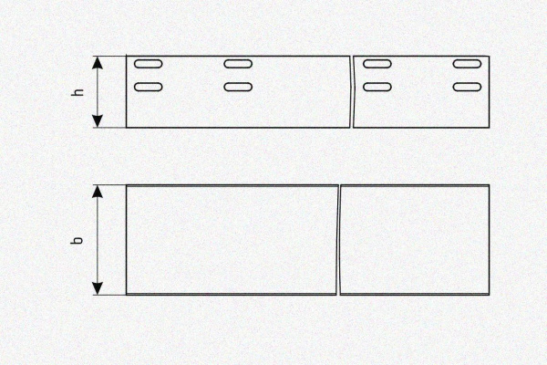 Лоток глухой ЛМГ 60х40х2000 УТ1,5, оцинкованный лист S1,0