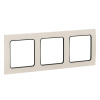 Стокгольм Рамка 3-местная белая с линией цвета черный EKF