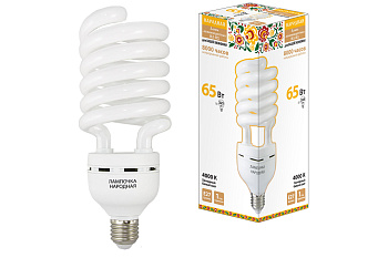 Лампа люминесцентная НЛ-HS-65 Вт-4000 К–Е27 TDM
