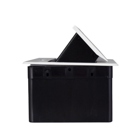 Выдвижной горизонтальный модуль RocketSocket в столешницу для розеток Livolo 2 поста, белый