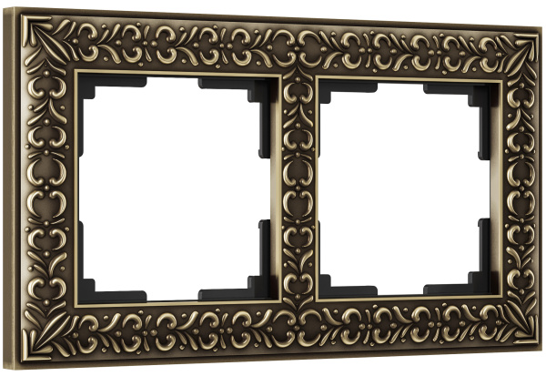 Antik Рамка горизонт/вертик 2 пост . бронза IP20 Werkel