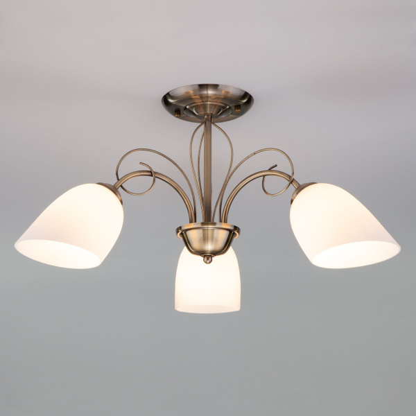 Люстра с плафонами 3*E27 60Вт античная бронза IP20 Stefanie (30107/3 античная бронза) Eurosvet